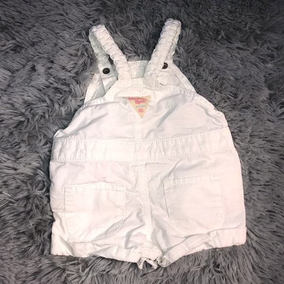 OSH KOSH B’GOSH WHITE OVERALL SHORTS 9 M - Picture 4 of 12
